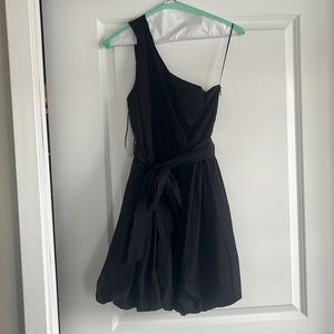 Black One Shoulder Balloon Skirt TCEC Dress